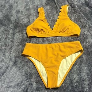 Golden yellow cupshe bikini